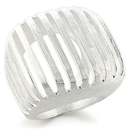 Silver brass ring with a sleek, smooth finish, featuring a minimalist design from Turquoise Tiger jewelry collection.