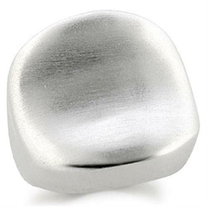 Turquoise Tiger 9W178 rhodium brass ring with a smooth, polished band and no stone, showcasing a sleek, modern design.