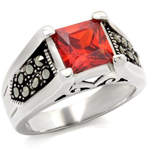 Antique tone 925 sterling silver ring with AAA grade cubic zirconia from Turquoise Tiger jewelry collection.