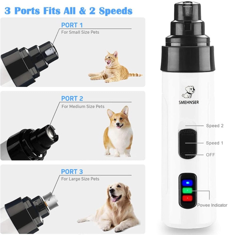 Yellow Pandora cordless pet nail trimmers, compact petcare tool with ergonomic design for safe and efficient nail trimming.