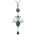 Green marble necklace with adornments by Blue Asteria featuring a sleek jewelry design and elegant craftsmanship.