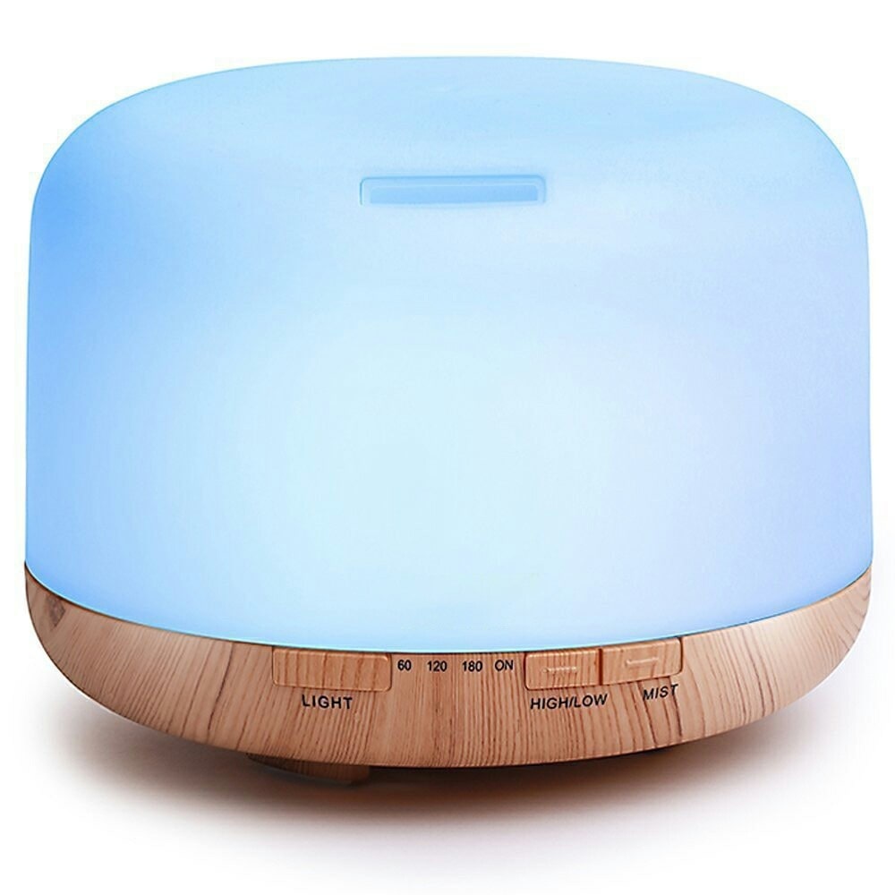 DC-THE CEO color changing essential oil diffuser with remote, showcasing sleek home aromatherapy diffuser with adjustable lighting.