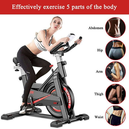 Indoor spinning bike with monitor from Puce Orpheus, featuring a sturdy frame and digital display for tracking workout progress.