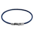 Navy blue Talbot silver and rope bracelet by Magenta Sooty, featuring nautical design with silver accents and rope details.