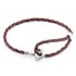 Deep purple leather and silver bracelet from Magenta Sooty with a sleek, modern design.