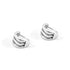 Silver Bondi Surf earring studs by Magenta Sooty featuring sleek, minimalist design with a shiny finish.