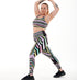 White Oliver Aso-Oke pastel vibrant leggings for activewear, featuring colorful traditional-inspired patterns and a comfortable fit.