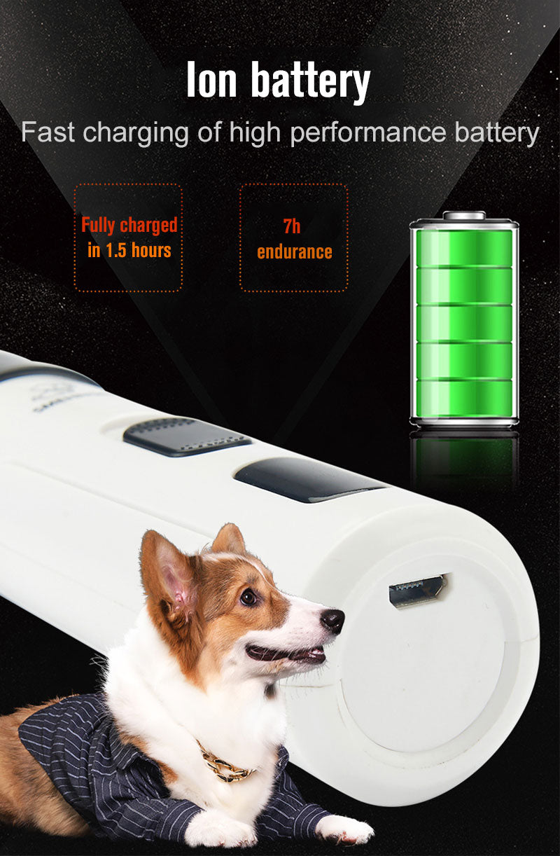 Yellow Pandora cordless pet nail trimmers with ergonomic design for safe, easy nail grooming for cats and dogs.