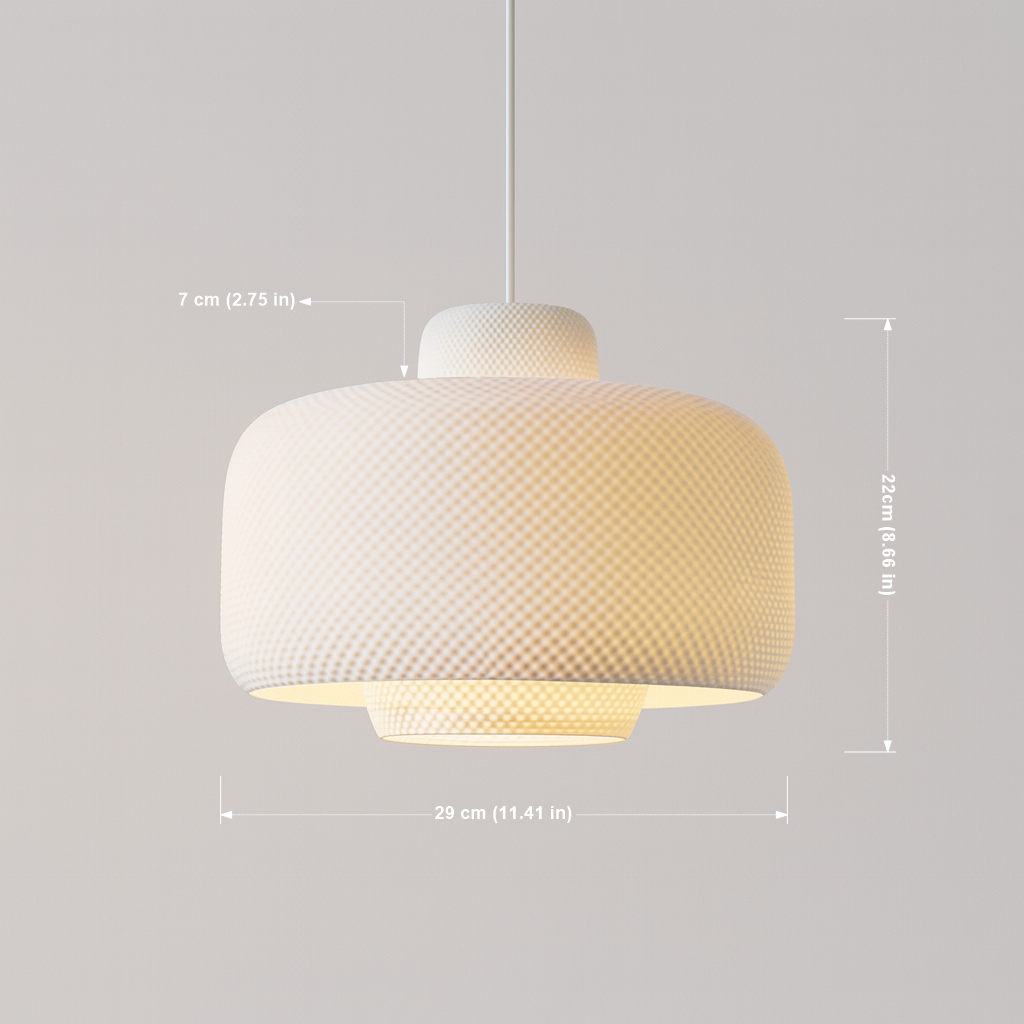 Azure Pontus Aurora Dome Pendant Lamp hanging with a sleek, modern design and warm lighting in a contemporary setting.