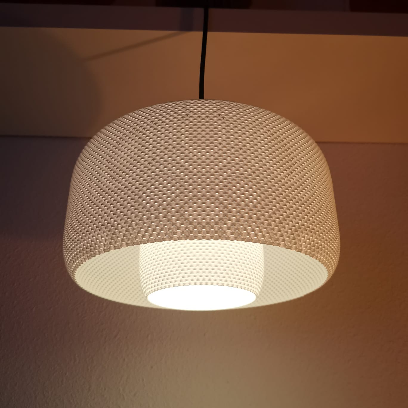 Azure Pontus Aurora Dome Pendant Lamp hanging light fixture with a sleek, modern design and warm-toned dome shade.