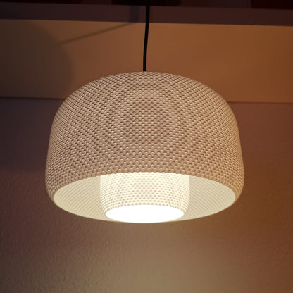 Azure Pontus Aurora Dome Pendant Lamp hanging light fixture with a sleek, modern design and warm-toned dome shade.