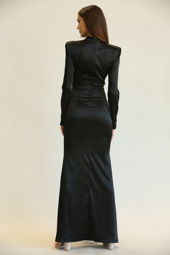 White Amphitryon Opulence Cutout Gown for women, elegant evening dress with stylish cutouts and flowing fabric.