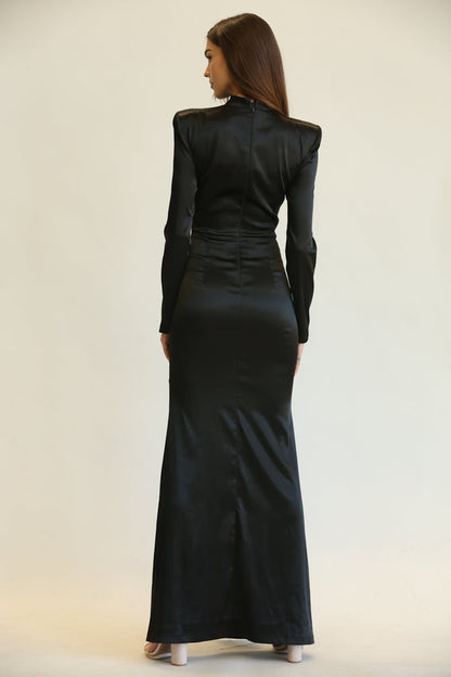 White Amphitryon Opulence Cutout Gown for women, elegant evening dress with stylish cutouts and flowing fabric.