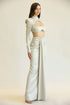 White Amphitryon Opulence Cutout Gown for women, featuring elegant design and stylish cutouts, perfect for formal occasions.
