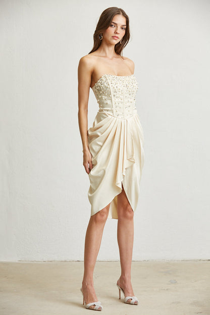 White Amphitryon Wren Dress for women, stylish and comfortable clothing featuring a flattering fit and elegant design.