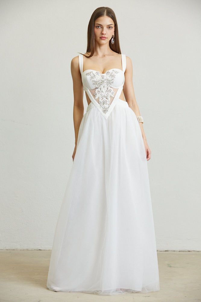 White Amphitryon Winona Dress for women, stylish and comfortable, featuring a flattering fit and elegant design.