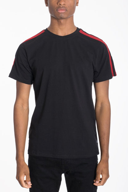 Lime Milo Coleman Two Stripe Tee, casual men&