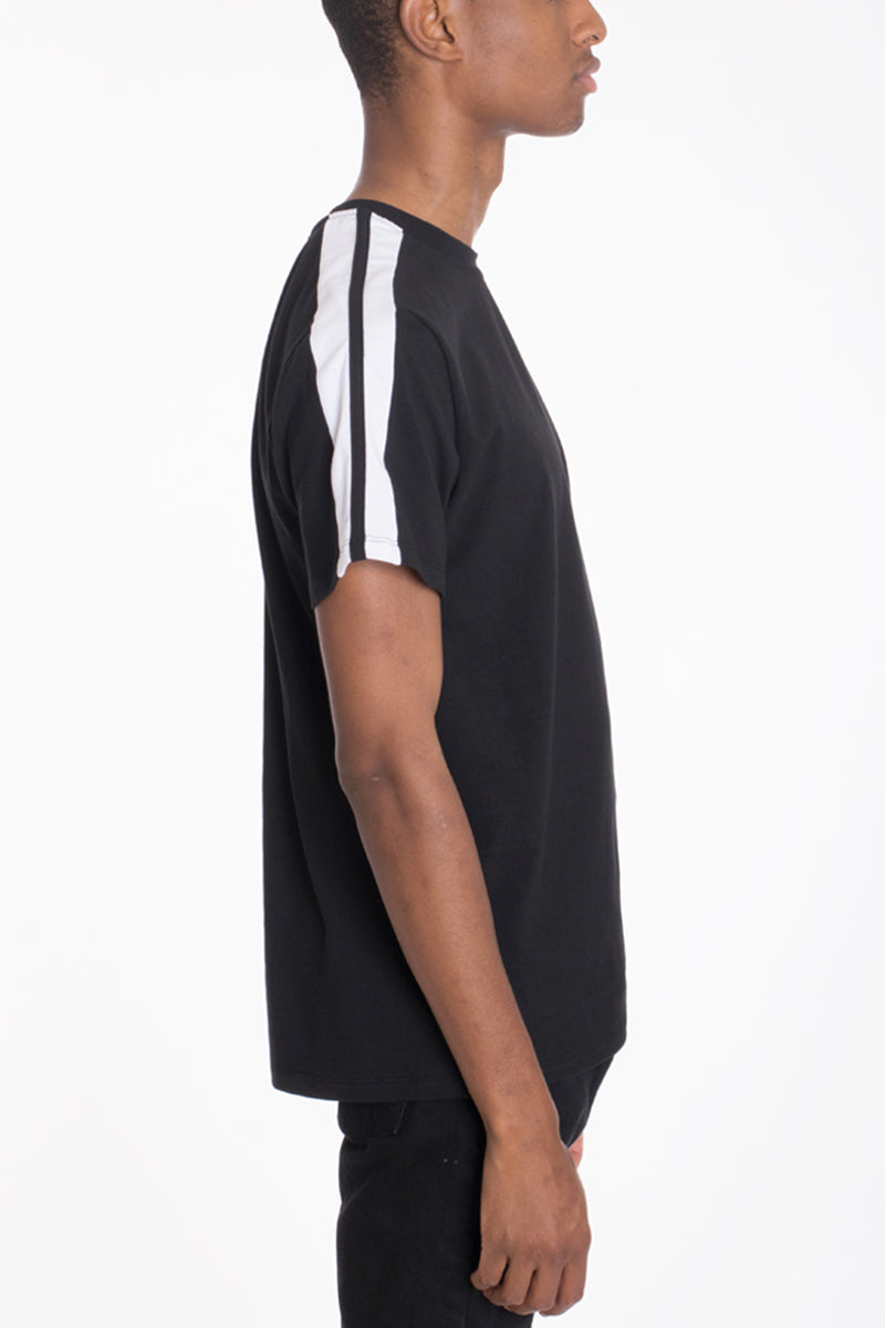 Lime Milo Coleman Two Stripe Tee, men&