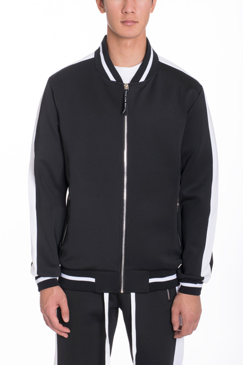 Lime Milo Rally Track Jacket, activewear, black with colorful accents, lightweight athletic jacket for running and training.