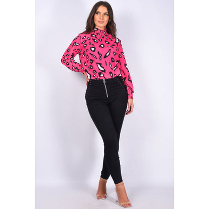 Black denim skinny jeans with lace-up detail and zip front, designed for women by Azure Theseus.