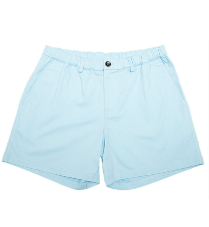 Blue cotton swimwear shorts by Ruby Tartarus, showing the relaxed fit and soft fabric on a flat lay.