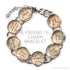 Orchid Briseis glass friendship charm bracelet with heart charm, featuring a delicate design and vibrant glass beads.