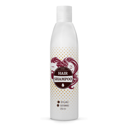 Sangria Poppy calming hair shampoo bottle with label, showcasing a gentle haircare product for soothing scalp care.