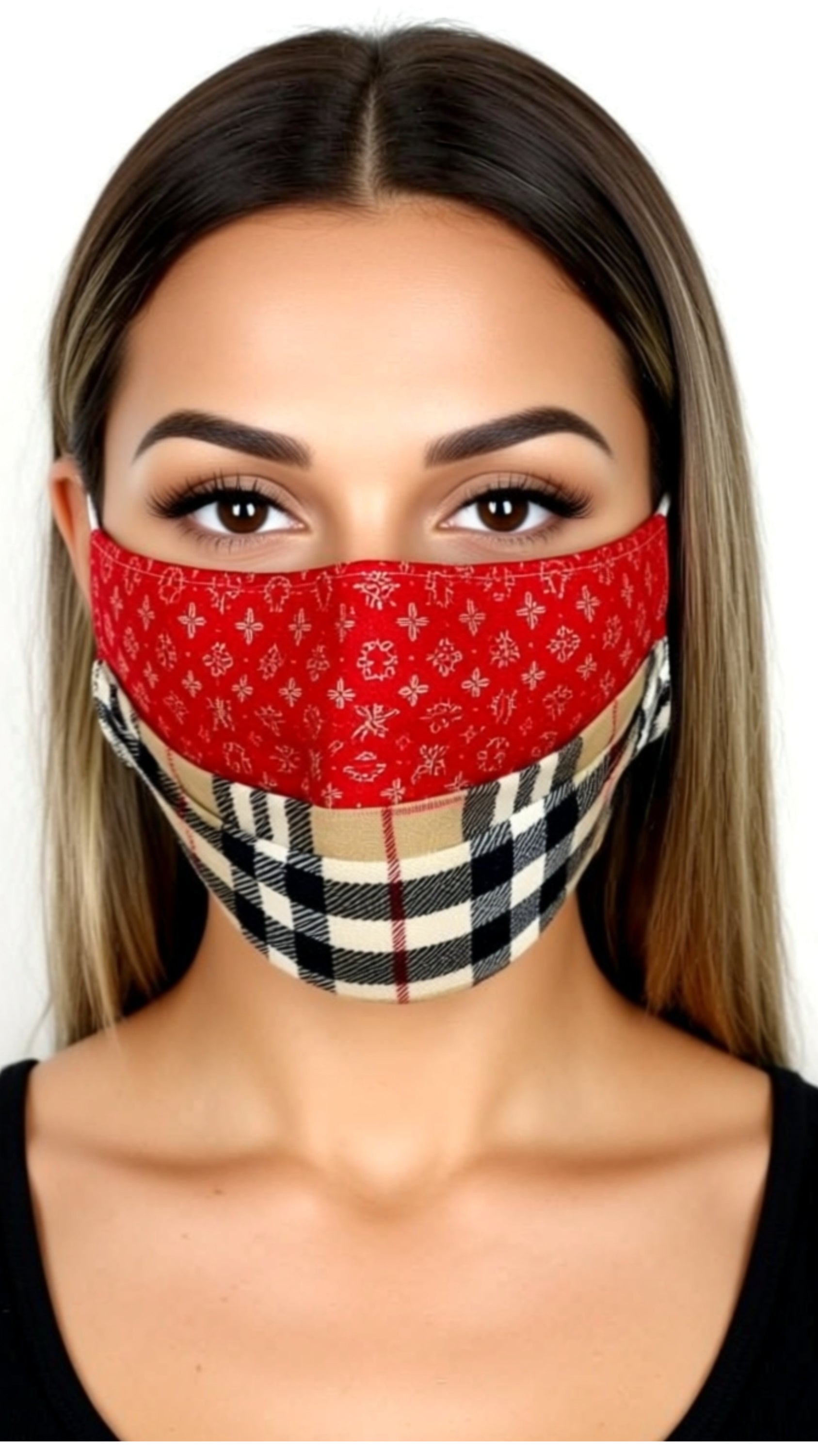 Fuchsia Erebus face mask styled as a handbag with bold design and vibrant pink color, showcasing fashionable accessory details.