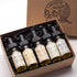 Lime Windroot grooming oil sampler kit featuring small skincare bottles for beard and facial grooming.