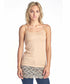 Beige Melanter CamiLong top with thin straps and a relaxed fit, perfect for casual or layered outfits.