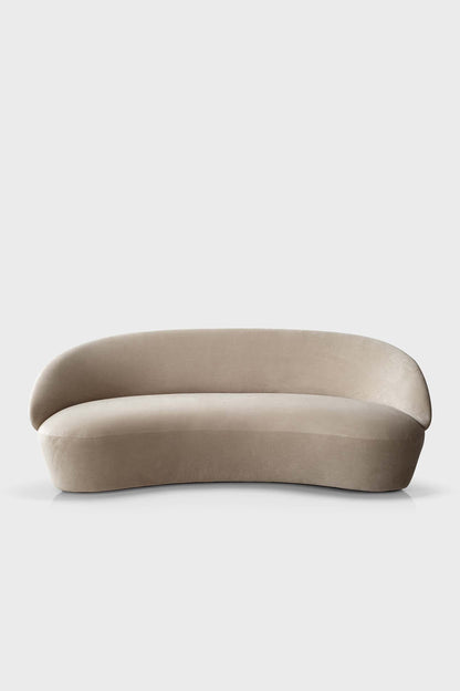 Beige Naïve Sofa by Aquamarine Poppy, showcasing soft fabric upholstery and modern furniture design.