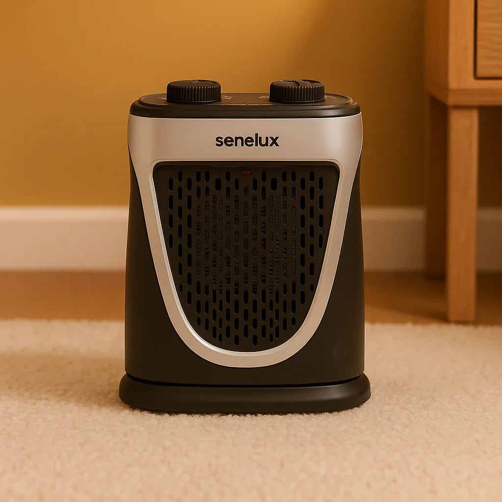 Mini Heater 1500W Electric Ceramic Portable Heater with Adjustable Thermostat