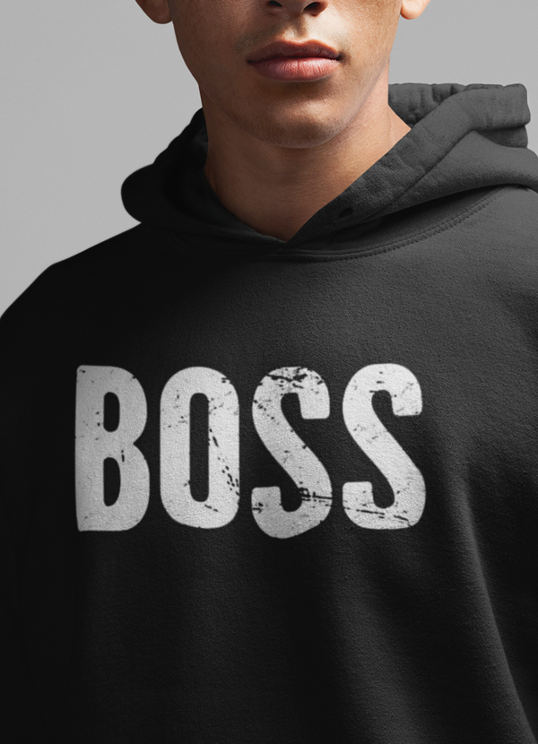 Black Boss Man Hoodie by Scorpius, casual men&