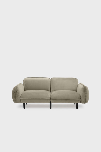 Beige Bean Sofa by Aquamarine Poppy featuring plush cushions and modern furniture design in a stylish living room setting