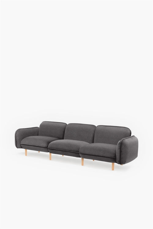 Dark aquamarine Bean Sofa by Aquamarine Poppy, modern furniture piece with plush fabric and contemporary design.