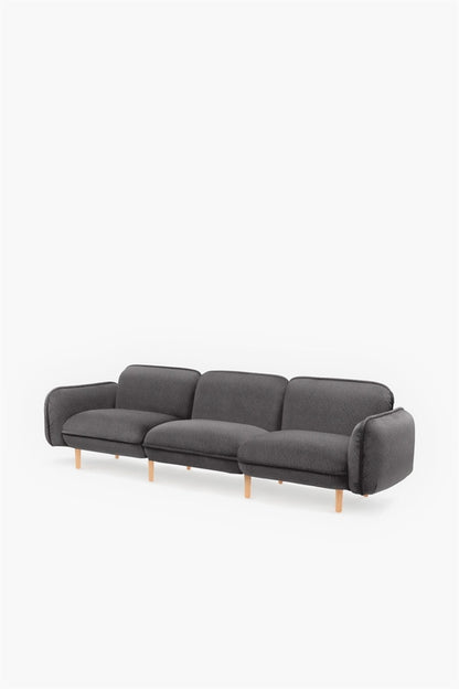 Dark aquamarine Bean Sofa by Aquamarine Poppy, modern furniture piece with plush fabric and contemporary design.