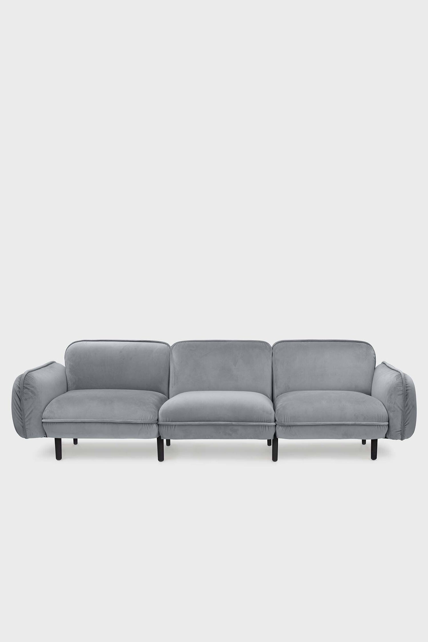 Grey Bean Sofa by Aquamarine Poppy, modern upholstered furniture with plush cushions and a contemporary design.