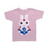 Kids superhero shirt featuring a star bunny design from Sky Blue Milo&