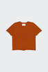 Salmon Eros burnt orange short sleeve top for kids, casual clothing with a comfortable fit and stylish color.