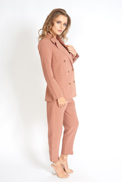 Azure Thanatos Business Babe 90s fit double-breasted blazer for women, tailored with structured lapels and classic button details.