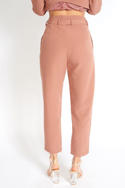 Azure Thanatos Business Babe Capri suit pants, tailored slim-fit pants with a professional design and sleek fabric for office wear.