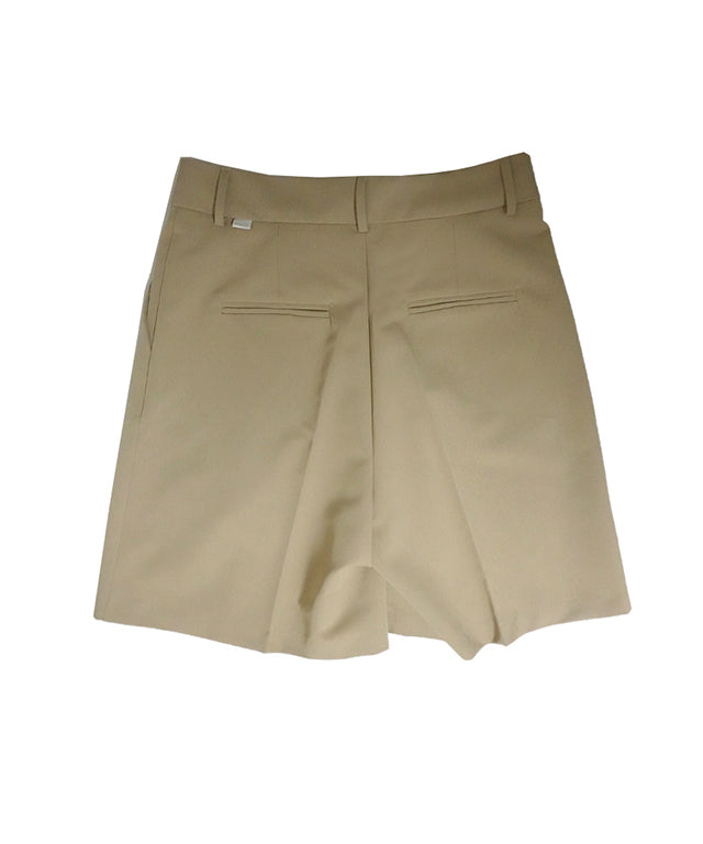 Beige BENECIA 12 Butter Bermuda Shorts by Amethyst Lucy, shown in XL size, casual accessories display with pockets and relaxed fit.
