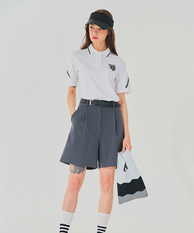Gray BENECIA 12 Butter Bermuda Shorts by Amethyst Lucy, shown in XL size, with a relaxed fit and casual style.