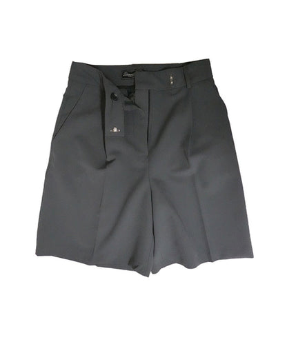Gray BENECIA 12 Butter Bermuda Shorts by Amethyst Lucy, showcasing a comfortable fit and casual style in a close-up image.