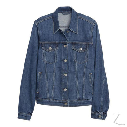 Ladies Raspberry Pallas super strong stretch denim jacket with icon design, B grade, styled with a casual fit and durable fabric.