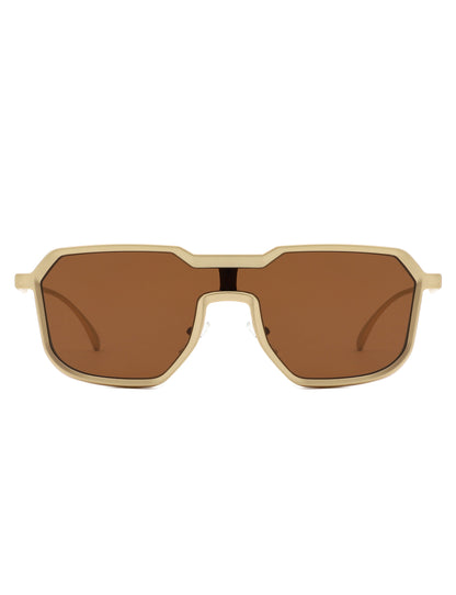Fusion - Retro Oversized Square Geometric Fashion Sunglasses