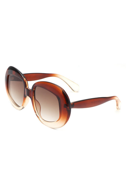 Maven - Oversized Geometric Oval Round Fashion Women&