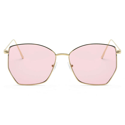 Cardiff - Women Oversize Geometric Metal Fashion Sunglasses