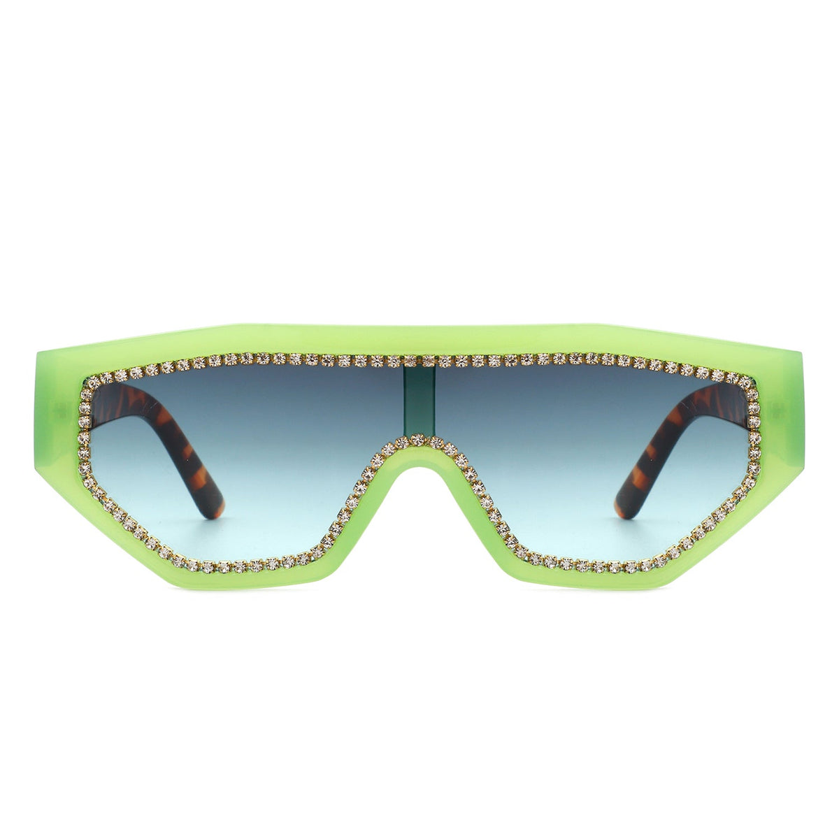 Goldleaf - Geometric Glitter Square Fashion Women Sunglasses