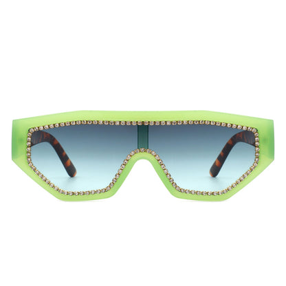 Goldleaf - Geometric Glitter Square Fashion Women Sunglasses